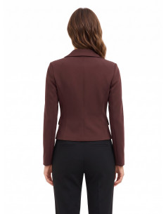 Giacca Blazer Corta Sfiancata In Scuba Crepe Rinascimento 2