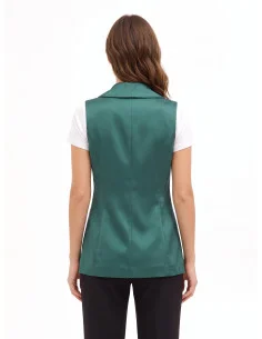 Gilet long cintré en satin « Rinascimento » 2