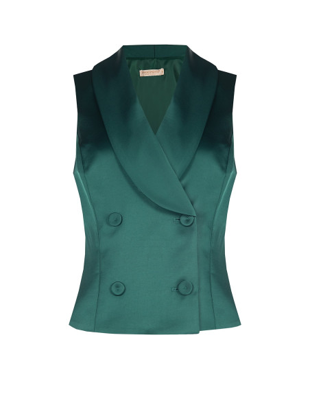 Gilet A Taglio Lungo Sfiancato In Raso Rinascimento