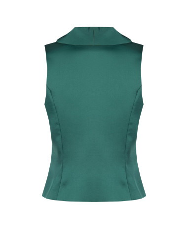 Gilet long cintré en satin « Rinascimento »