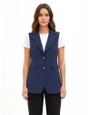 Long, Fitted Waistcoat in Rinascimento Technical Fabric