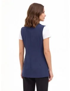 Gilet long et cintré en tissu technique « Rinascimento » 2