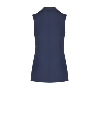 Gilet long et cintré en tissu technique « Rinascimento »