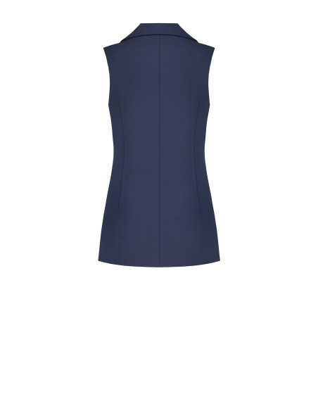 Gilet long et cintré en tissu technique « Rinascimento »