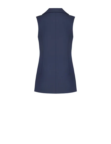 Gilet long et cintré en tissu technique « Rinascimento »