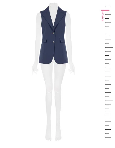Long, Fitted Waistcoat in Rinascimento Technical Fabric