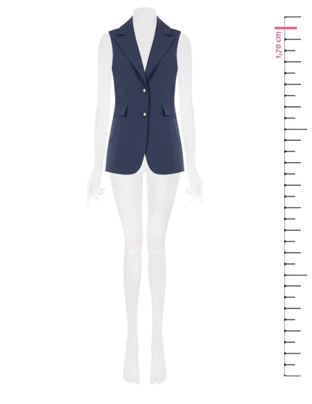 Long, Fitted Waistcoat in Rinascimento Technical Fabric