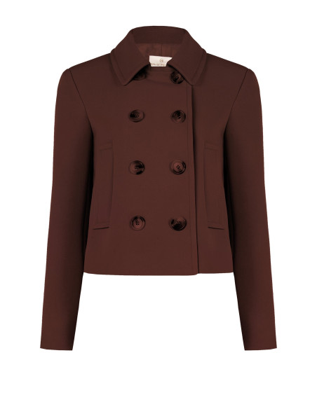 Manteau court à poches et bretelles « Rinascimento »