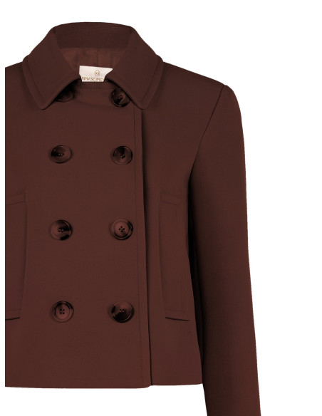 Manteau court à poches et bretelles « Rinascimento »