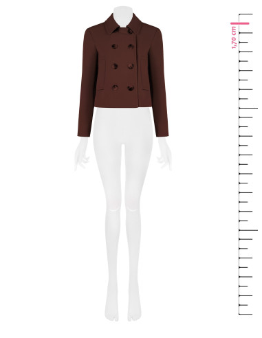 Manteau court à poches et bretelles « Rinascimento »