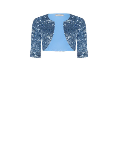 Boléro ouvert, recouvert de paillettes, style Rinascimento