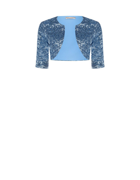 Boléro ouvert, recouvert de paillettes, style Rinascimento