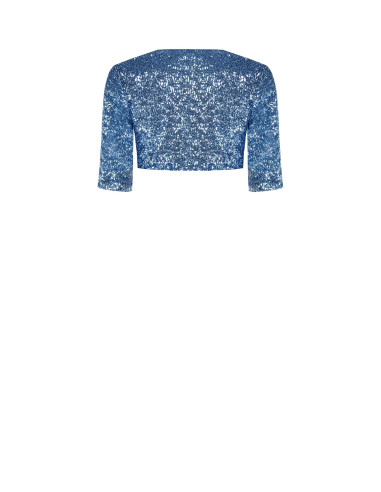 Boléro ouvert, recouvert de paillettes, style Rinascimento