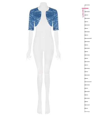 Rinascimento Open-Front Bolero Shawl Covered in Sequins