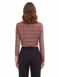 Short Patchwork Jacket with Bow and Straps by Rinascimento 2