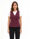 Fitted Cadi Fabric Waistcoat with Matching Buttons by Rinascimento