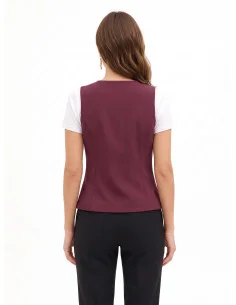 Gilet cintré en tissu Cadi avec boutons assortis « Rinascimento » 2