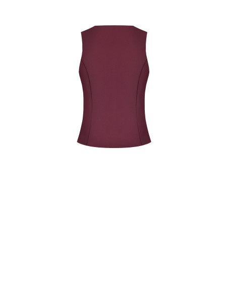 Fitted Cadi Fabric Waistcoat with Matching Buttons by Rinascimento