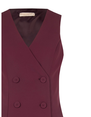 Fitted Cadi Fabric Waistcoat with Matching Buttons by Rinascimento