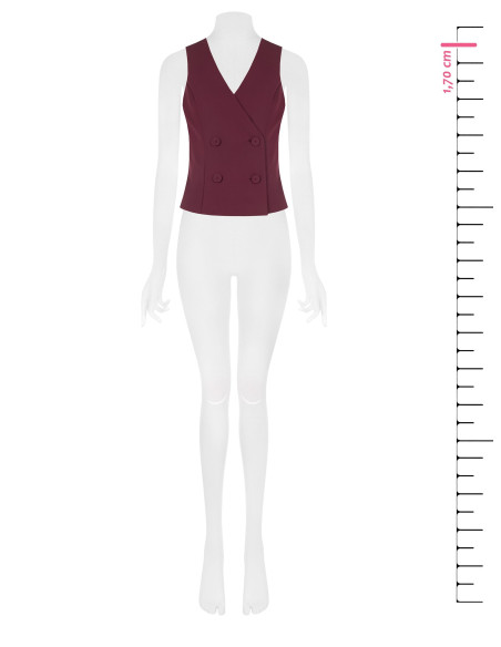 Gilet cintré en tissu Cadi avec boutons assortis « Rinascimento »