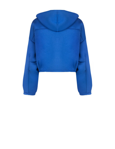 Veste courte oversize en néoprène avec capuche et poches « Rinascimento »