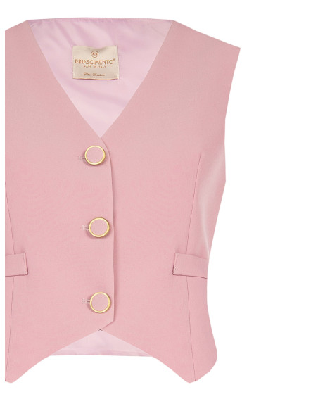 Gilet à trois boutons en tissu technique « Rinascimento »