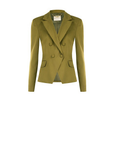 Giacca Blazer Corta Sfiancata In Tessuto Tecnico Rinascimento