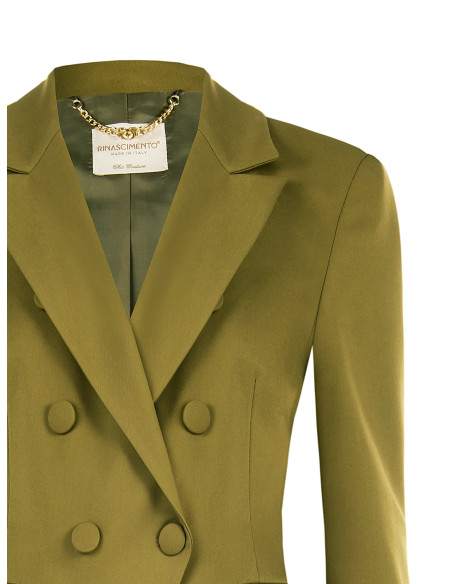 Veste blazer courte cintrée en tissu technique « Rinascimento »