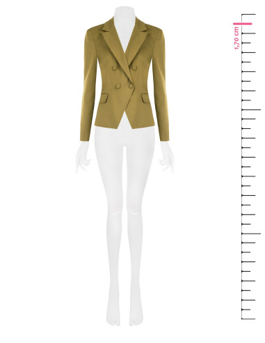Veste blazer courte cintrée en tissu technique « Rinascimento »
