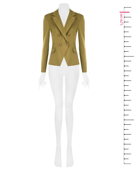 Short, Fitted Blazer Jacket in Rinascimento Technical Fabric
