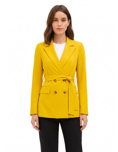 Polyviscose Blazer Jacket with Matching Belt by Rinascimento