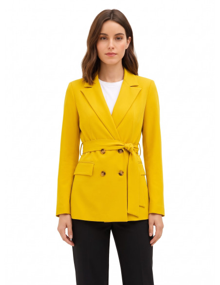 Polyviscose Blazer Jacket with Matching Belt by Rinascimento