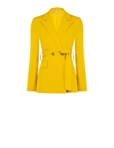 Polyviscose Blazer Jacket with Matching Belt by Rinascimento