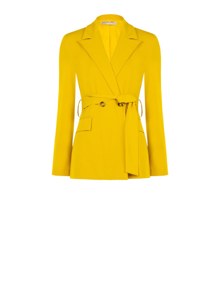 Veste blazer en polyviscose avec ceinture assortie, marque Rinascimento
