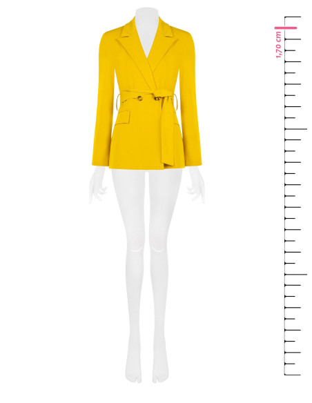 Veste blazer en polyviscose avec ceinture assortie, marque Rinascimento