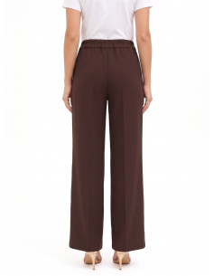 Pantalon palazzo en tissu Cadi avec élastique à l'arrière « Rinascimento » 2