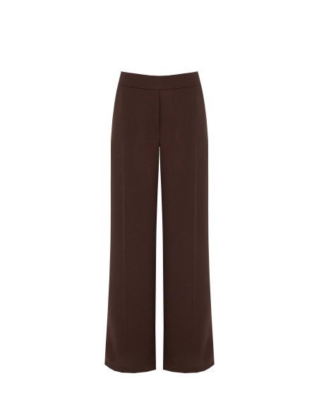 Pantalon palazzo en tissu Cadi avec élastique à l'arrière « Rinascimento »
