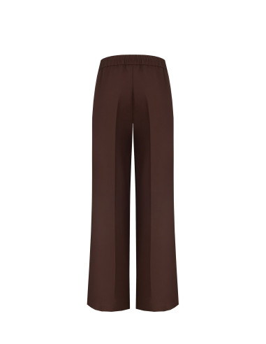 Pantalon palazzo en tissu Cadi avec élastique à l'arrière « Rinascimento »