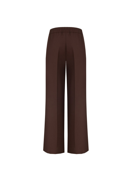 Pantalon palazzo en tissu Cadi avec élastique à l'arrière « Rinascimento »