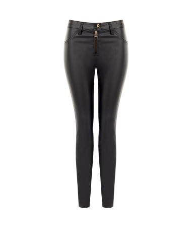 Pantaloni Skinny In Similpelle Con Zip Logo Rr Rinascimento