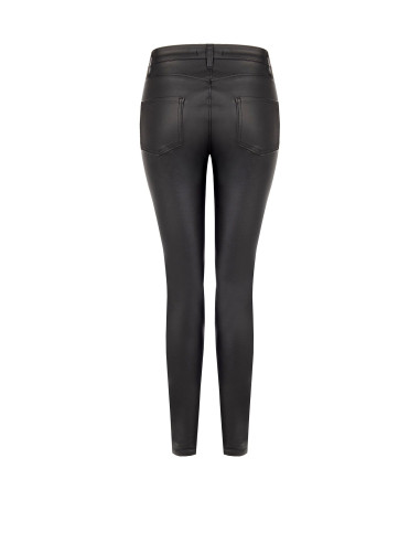 Pantaloni Skinny In Similpelle Con Zip Logo Rr Rinascimento