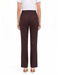 Straight-leg trousers in a cotton blend with a concealed button – Rinascimento 2