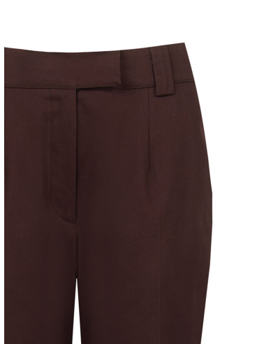 Pantalon droit en coton mélangé avec bouton encastré « Rinascimento »