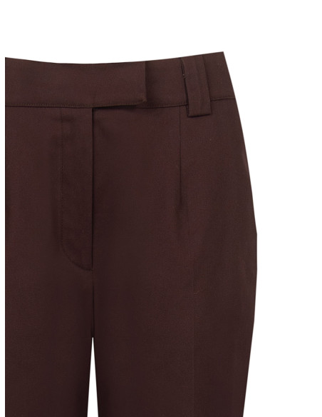 Pantalon droit en coton mélangé avec bouton encastré « Rinascimento »