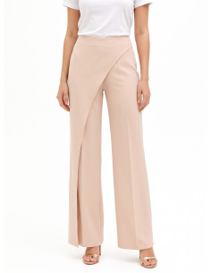 Pantaloni Palazzo In Tessuto Cadi Con Pannello Effetto A Portafoglio Rinascimento