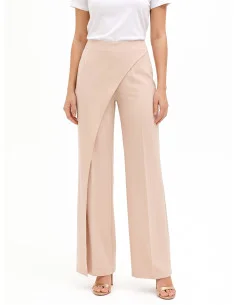 Pantaloni Palazzo In Tessuto Cadi Con Pannello Effetto A Portafoglio Rinascimento