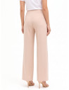 Pantalon palazzo en tissu Cadi avec empiècement effet portefeuille « Rinascimento »