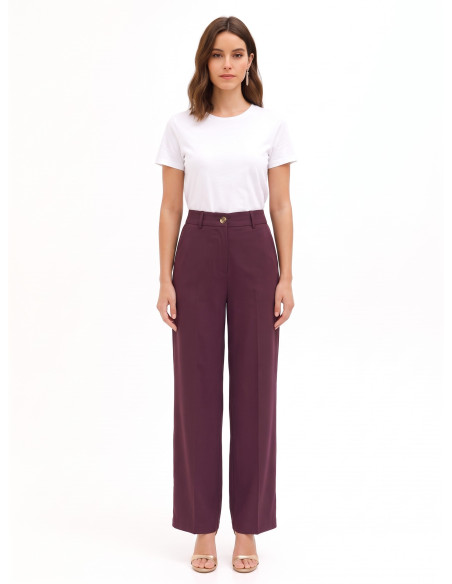 Viscose-blend Palazzo Trousers with a ‘Piaga Rinascimento’ design