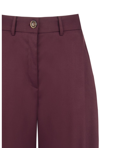 Pantaloni Palazzo In Misto Viscosa Con Piaga Rinascimento