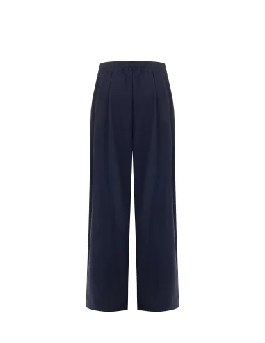 Pantaloni Palazzo In Misto Viscosa Con Coulisse In Vita Rinascimento